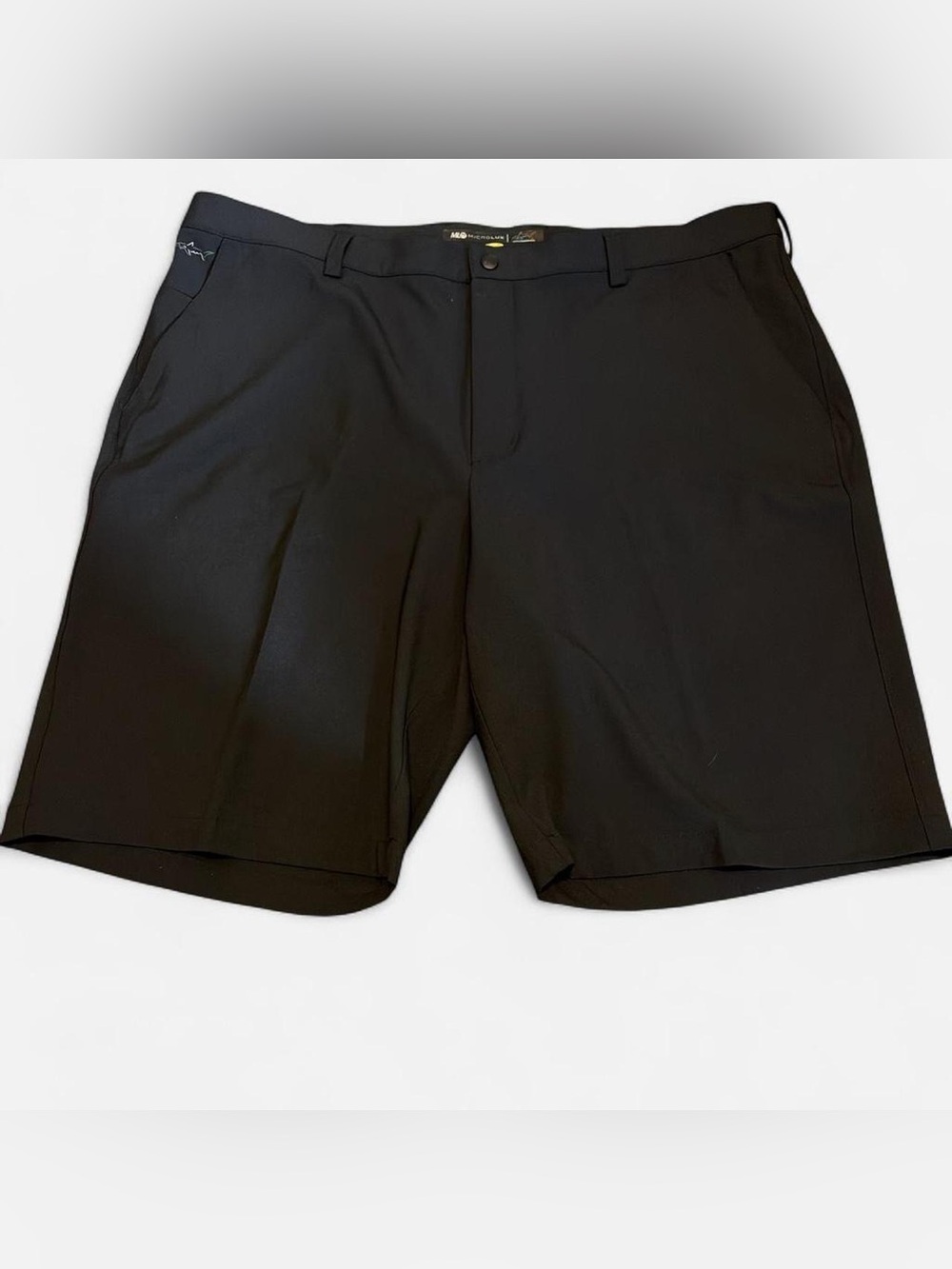 Greg Norman Collection Black Flat Front Performance Golf Shorts